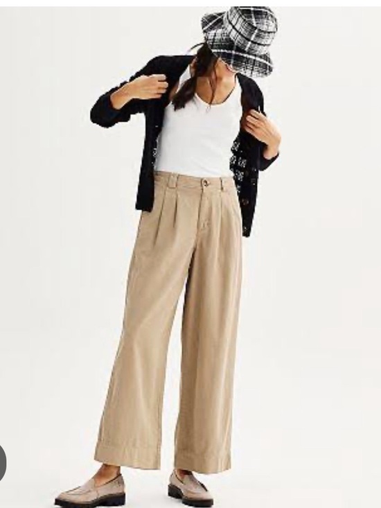 Sonoma Goods For Life Pants - Sonoma Goods for Life High-Rise Wide-Leg Pants in Khaki Beige